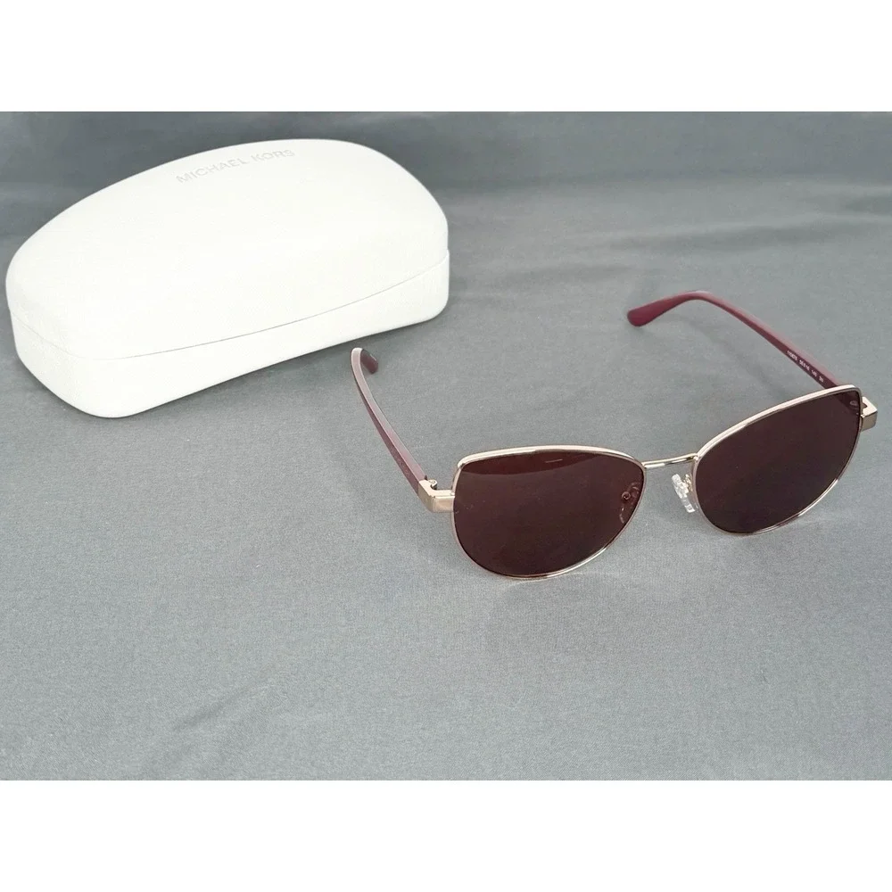 Michael Kors Lanikai Rose Gold Geometric MK1162 Sunglasses 58-16-140 W/ Case